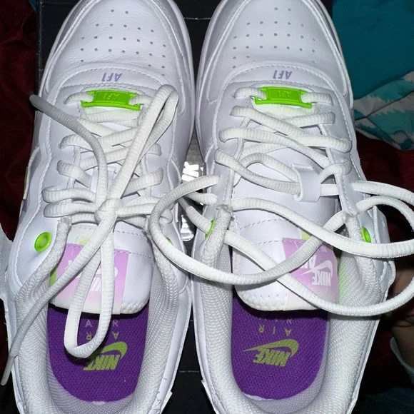 Air Force Shadow Purple And Green Shoes Double Check Nike Green